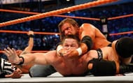 Triple H was in tough against Cena and Orton for the WWE Championship at WrestleMania XXIV