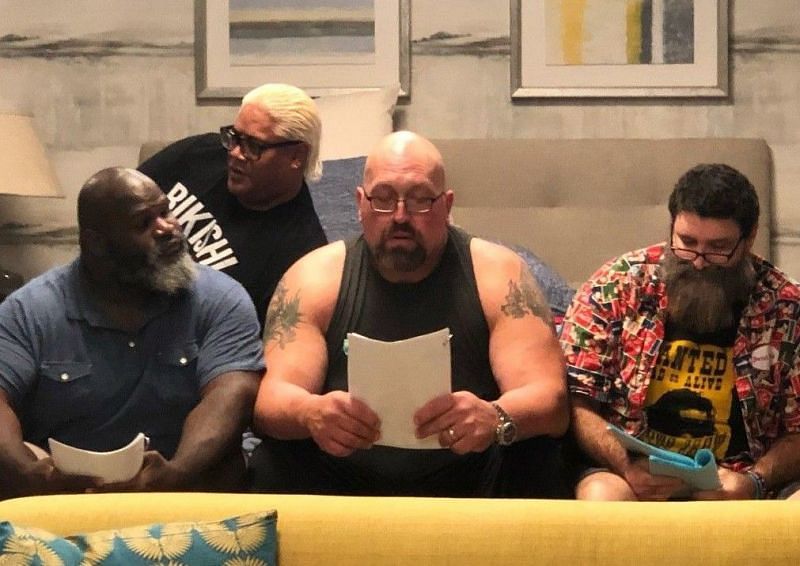 Rikishi getting a good look at the script