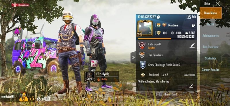 My PUBG mobile ID and rank