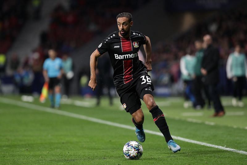 Karim Bellarabi during a Champions League game against Atletico Madrid