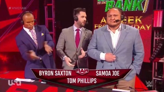 Samoa Joe on commentary