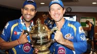 Rohit Sharma (left) took up the captaincy responsibility from Ricky Ponting (right).