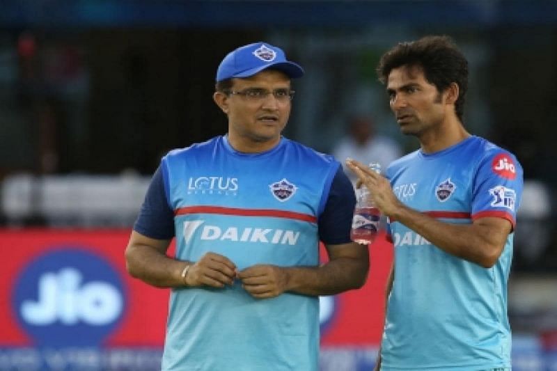 Delhi Capitals Assistant Coach Mohammad Kaif in conversation with Sourav Ganguly
