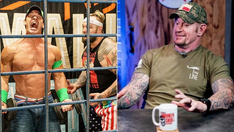 John Cena, Bray Wyatt, and The Undertaker