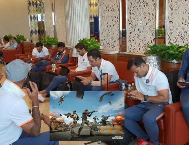 Jadhav playing PUBG with Indian team while waiting for flight
