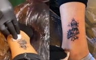 Toni's (left) and Deonna's (right) tattoos