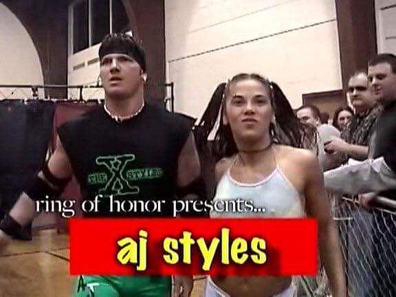 AJ Styles and Mickie James in ROH (PC - Diezel)