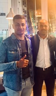 Pandita with First team coach Walter Pandiani