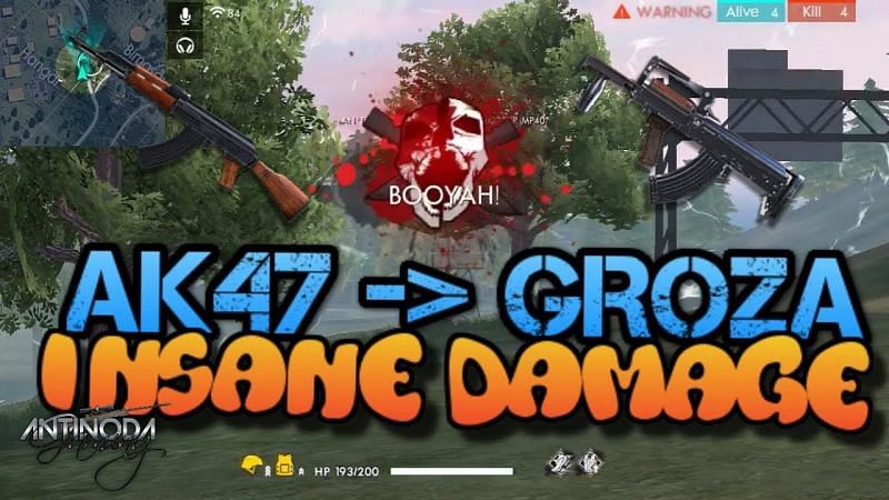 AKM vs Groza in Free Fire