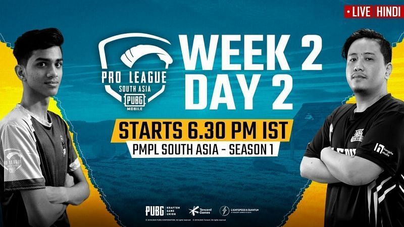 PMPL South Asia 2020 Week 2 Day 2 Schedule