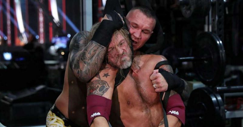 Edge and Randy Orton were involved in a Last Man Standing match at WrestleMania 36 (Image: WWE)