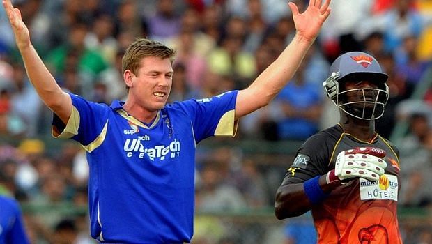 James Faulkner took two 5-wicket hauls against Sunrisers Hyderabad in IPL 2013