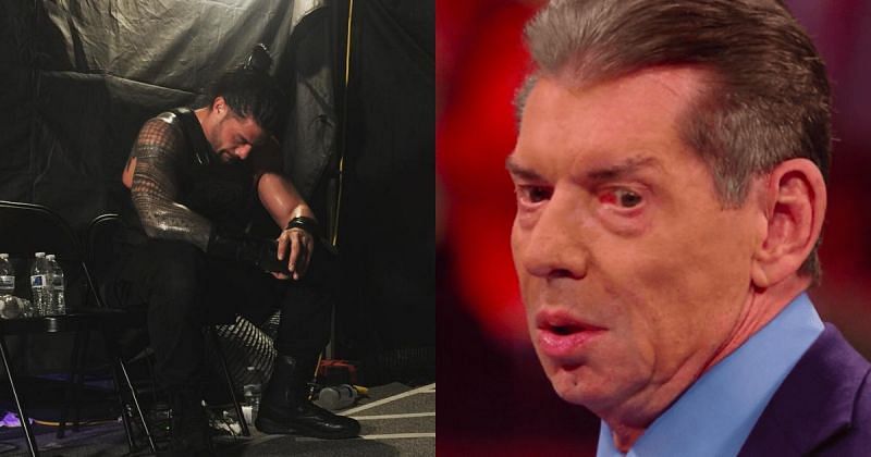 Roman Reigns and Vince McMahon.