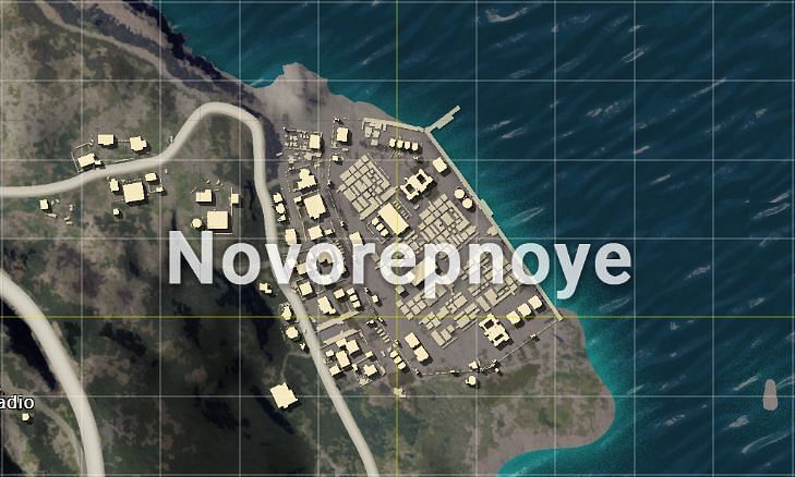 Novorepnoye in PUBG Erangel map