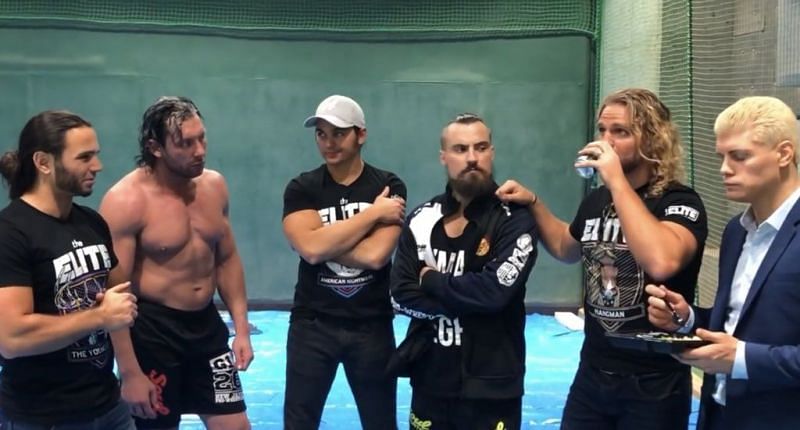Marty Scurll with The Elite