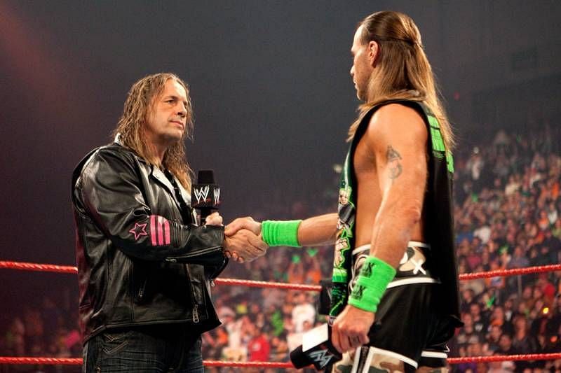 Bret Hart (left) vs Shawn Michaels is arguably one of the biggest rivalries of all time