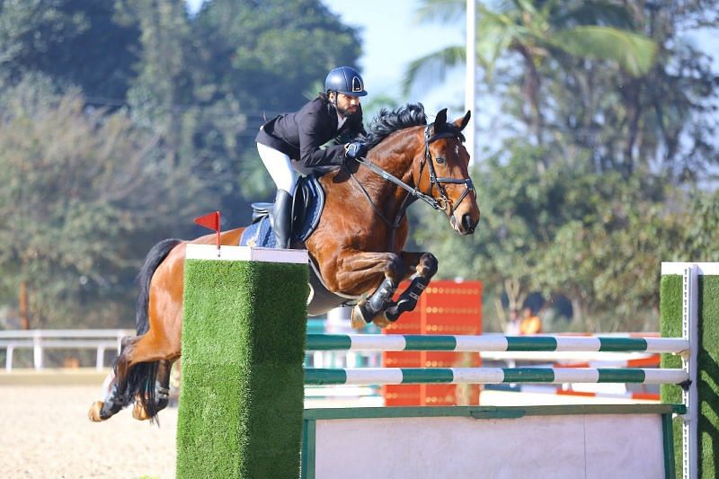 Yashaan Khambatta at a show jumping event at ARC