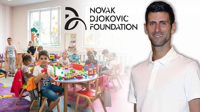 Novak Djokovic has contributed more than $1.165 million to charity this year