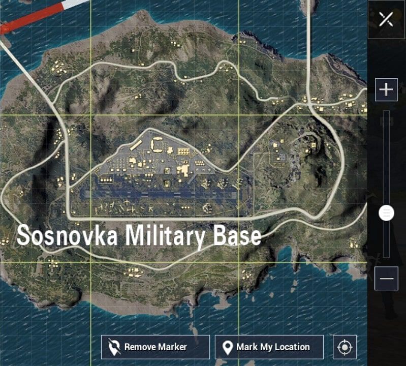 Sosnoka Military Base in PUBG Erangel map