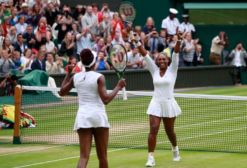 Venus (L) and Serena Williams looked in great spirits in their Instagram Live session