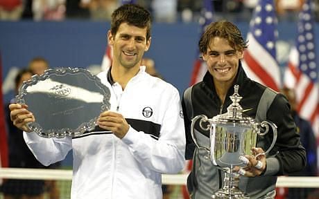 Rafael Nadal poses with his 2010 US Open title