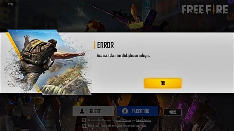 Free Fire How To Solve Access Token Invalid Please Relogin