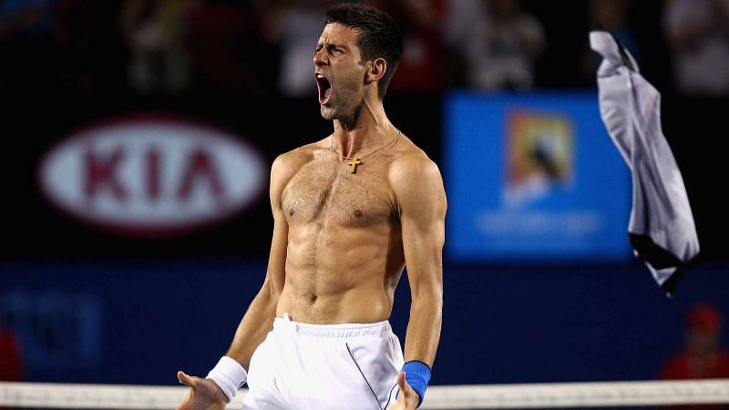 Novak Djokovic after his historic win over Rafael Nadal in Australian Open 2012