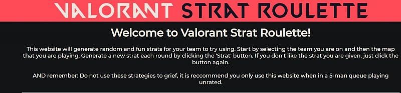 Taken from Valorant Strat Roulette