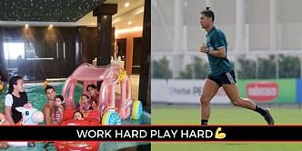 Cristiano Ronaldo enjoys time off with family before training with Juventus
