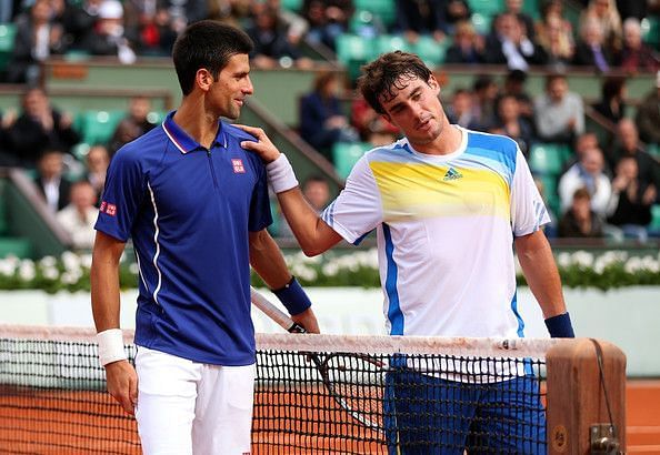 The look on Guido Pella&#039;s face says it all after facing Novak Djokovic