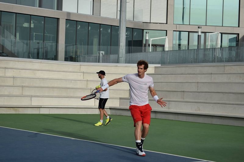 Andy Murray at the Rafa Nadal Academy in 2016