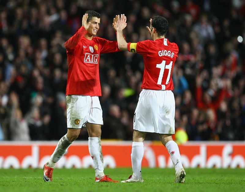 Ryan Giggs and Cristiano Ronaldo won three league titles together at Manchester United.