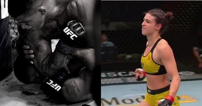 UFC on ESPN 9 Results - Female fighter creates history, Tyron Woodley gets dominated, Heavyweight fighter gets away with illegal move
