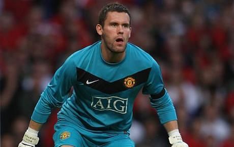 Ben Foster in goal for Manchester United