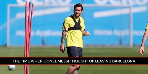 Lionel Messi during a recent training session