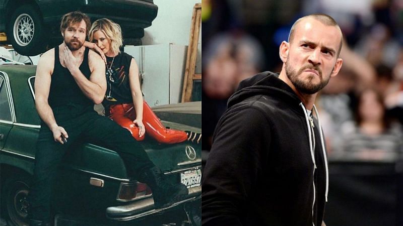 Jon Moxley, Renee Young, and CM Punk