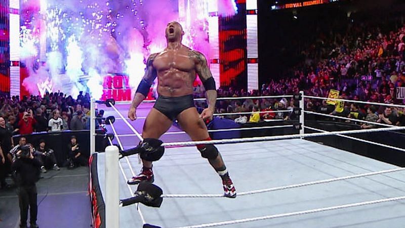 Batista wins the Royal Rumble