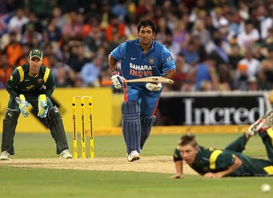 Dhoni in his run-chase at Adelaide