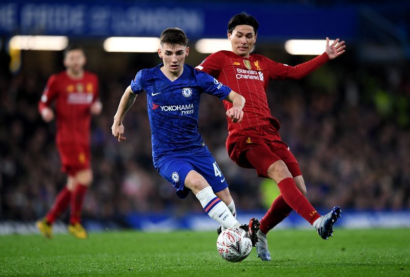 Minamino playing in FA Cup tie against Chelsea