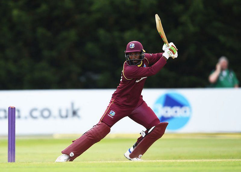 Sunil Ambris in action for West Indies