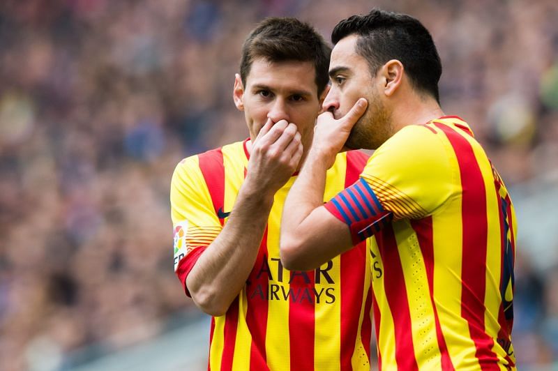 Xavi and Messi often terrorised goalkeepers with their exceptional dead-ball skills