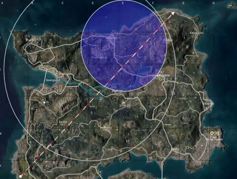 The map showing the bluezone