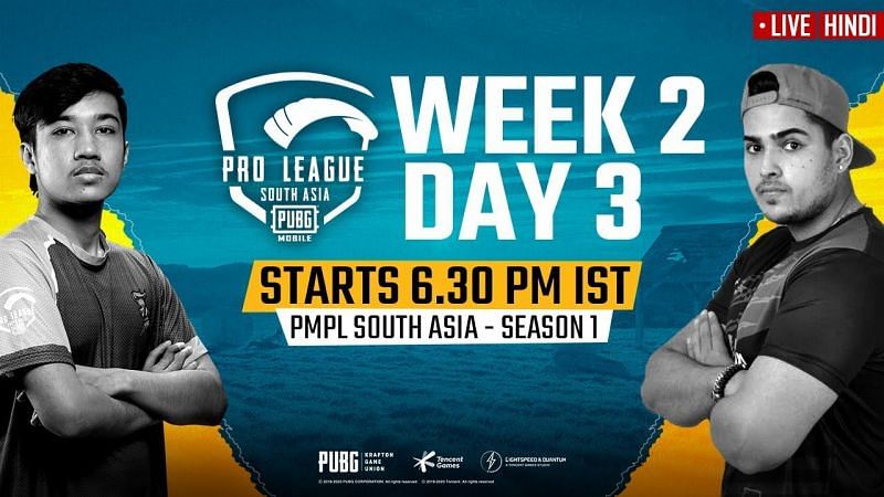 PMPL South Asia 2020 Week 2 Day 3 Schedule