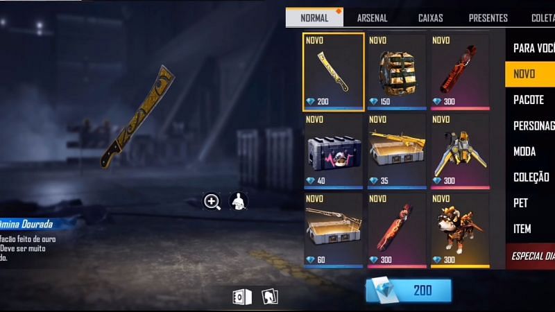 Golden Melee Weapon