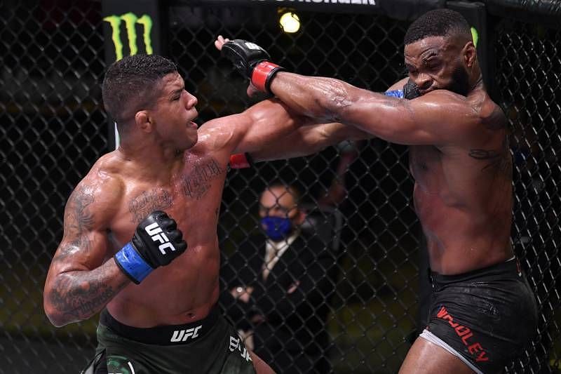 Gilbert Burns defeated Tyron Woodley in the main event of a highly entertaining show last night