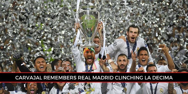 Real Madrid&#039;s Dani Carvajal took to Twitter, remembering their 2014 UCL triumph (Picture: Sportskeeda)