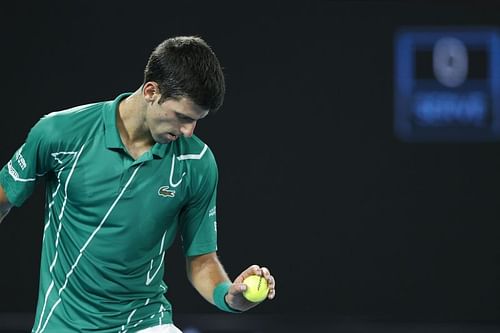 Novak Djokovic relies on his serve to bail him out of trouble more often than not