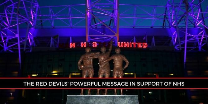 EPL giants Manchester United show their support for the NHS
