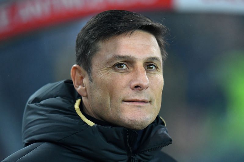 Zanetti looks on in a recent game between Udinese and Inter Milan
