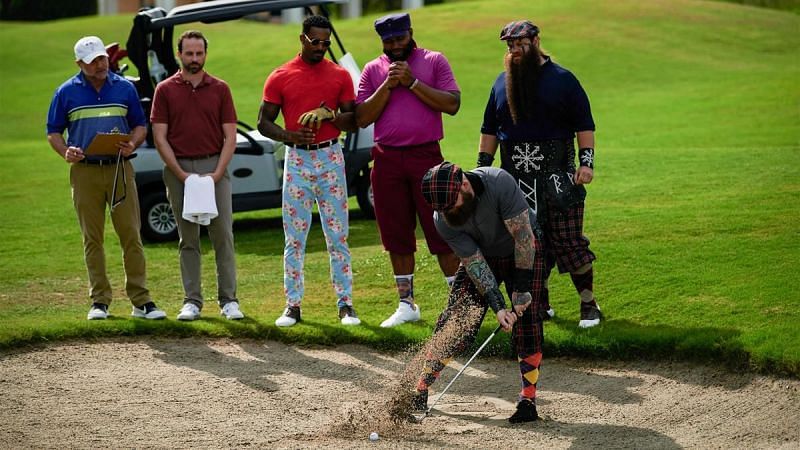 Two extremely talented tag teams need to tough it out inside a WWE ring, not on a golf course